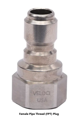 1/4" Female Plug Stainless Steel