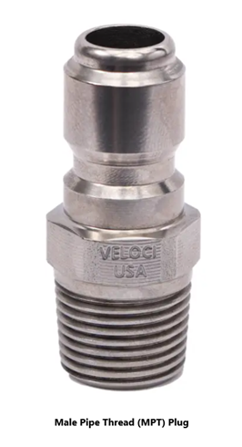 1/4" Male Plug Stainless